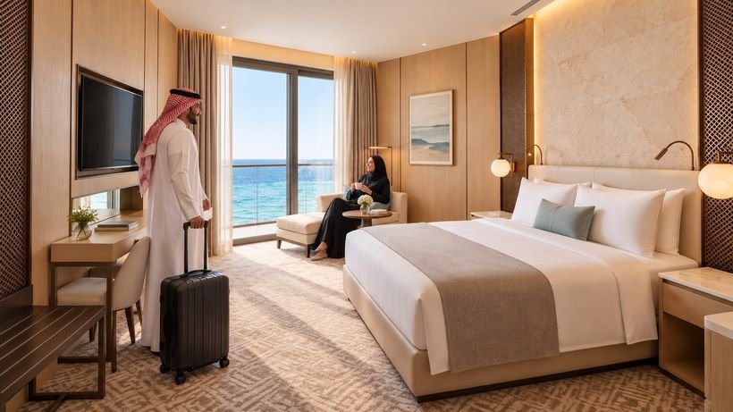 Arriving in a king room