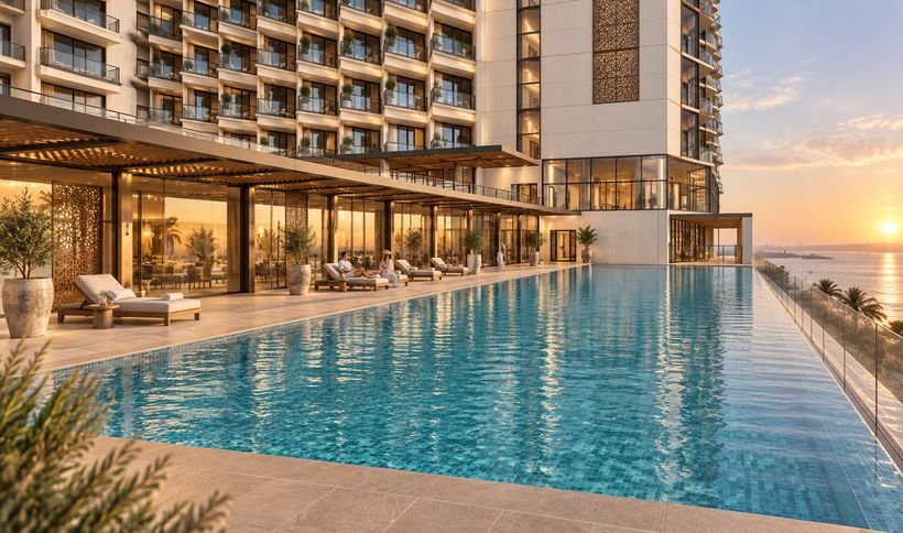 Sea-view pool terrace