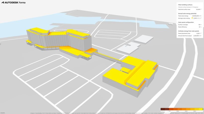 Autodesk Forma – Solar resource and PV