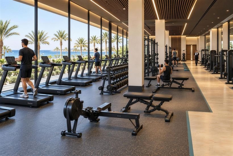 Fitness centre cardio and weights