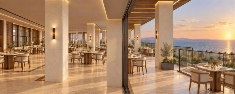 Roof restaurant to the terrace