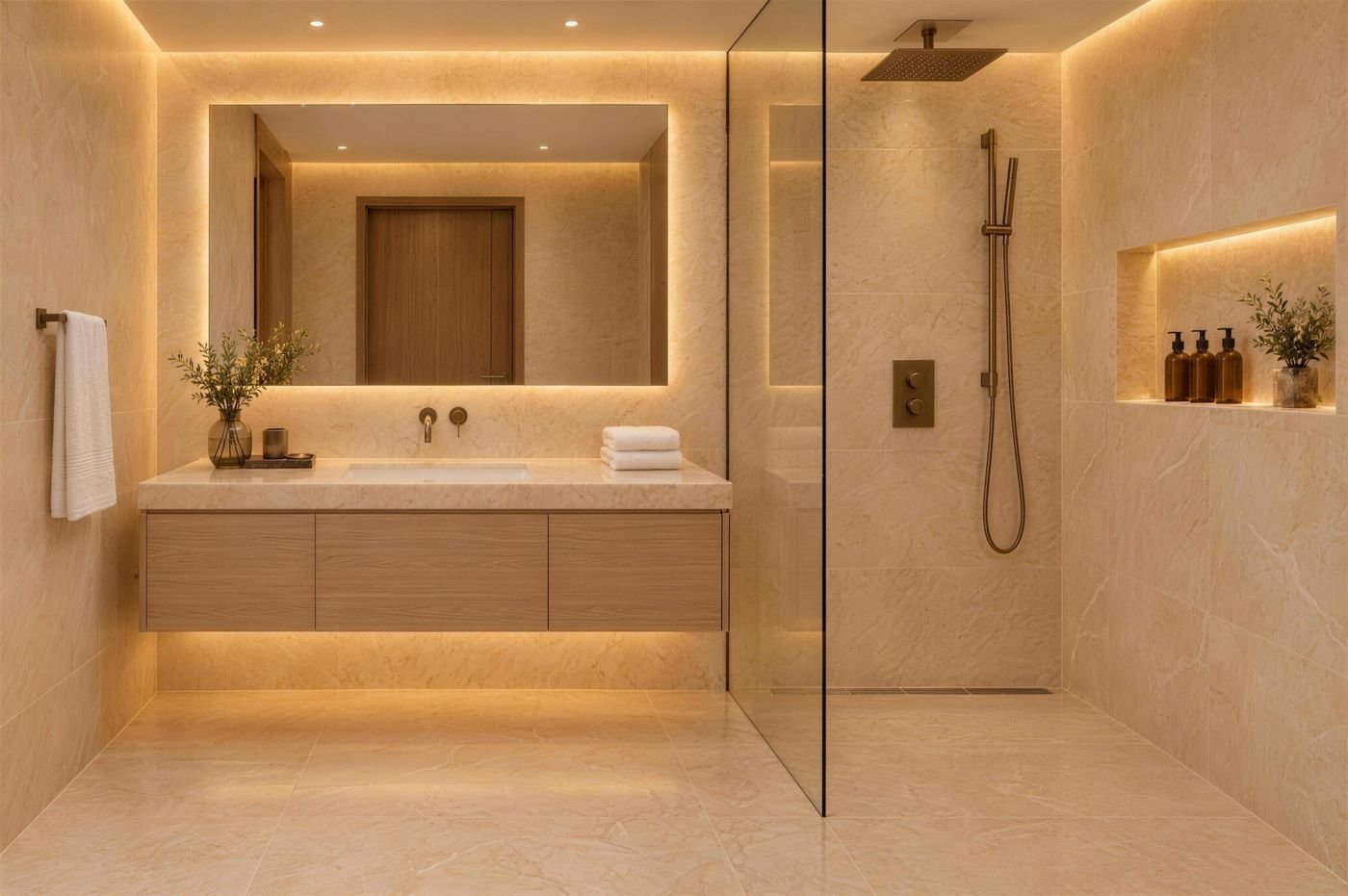 Interior materials – the guest bathroom